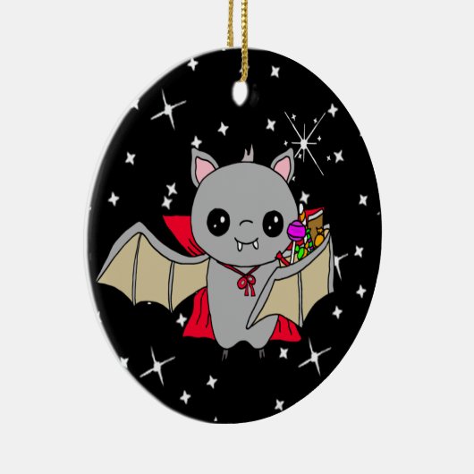 Dubbelzijdige haktvlekken en trok of behandeling keramisch ornament (Rechts)