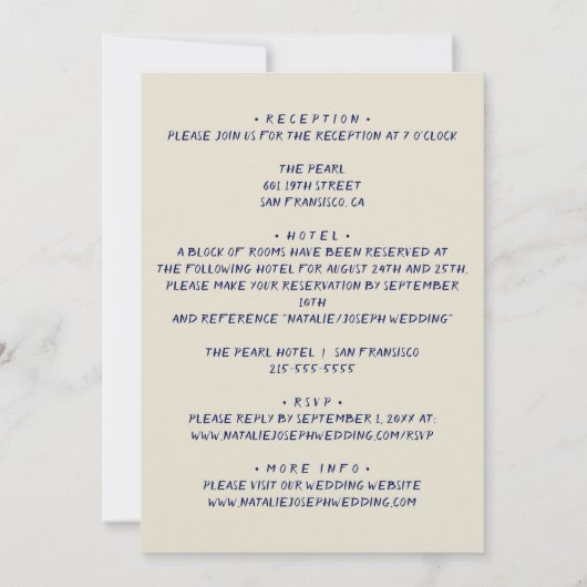 Dubbelzijdige handgeschreven Retro Cake Moderne Br Kaart (Achterkant)