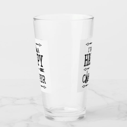 ****DUBBELZIJDIGE HAPPY CAMPER**** GLAS (Links)