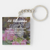 Dubbelzijdige Herinnering nieuwe dag Sleutelhanger (Achterkant)