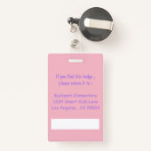 Dubbelzijdige ID-badge voor docenten in de appelsc Badge (Achterkant met intrekbare)