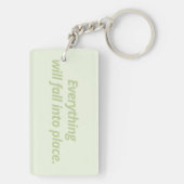dubbelzijdige Inspirerend Sleutelhanger | Beige &  (achterkant)