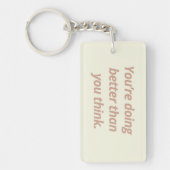 dubbelzijdige Inspirerend Sleutelhanger | Beige &  (Voorkant)