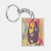Dubbelzijdige Jesus Sleutelhanger (Voorkant Links)