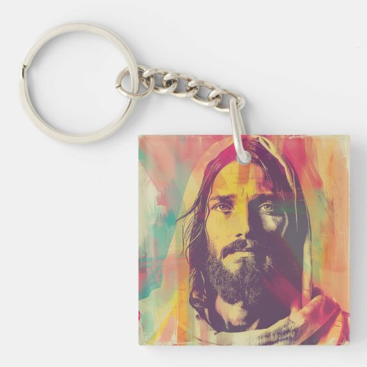 Dubbelzijdige Jesus Sleutelhanger (Voorkant)