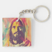 Dubbelzijdige Jesus Sleutelhanger (Achterkant)