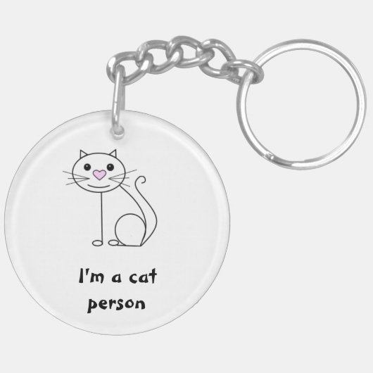 Dubbelzijdige katten- en hondenkeyring sleutelhanger (Achterkant Links)