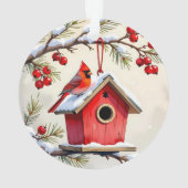 Dubbelzijdige Kerst Kardinalen Ornament (achterkant)
