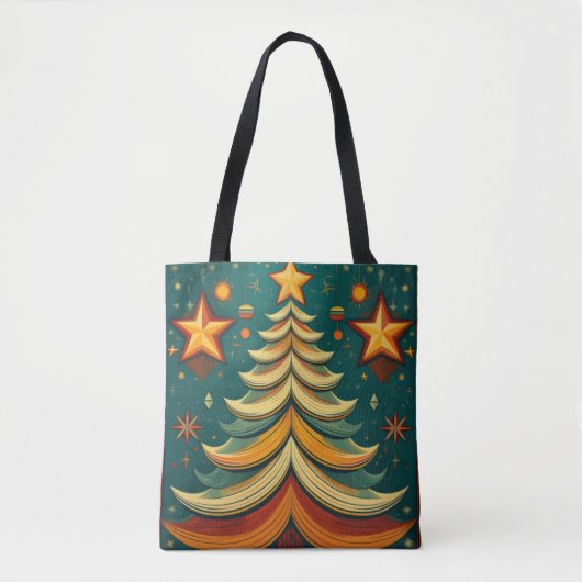 Dubbelzijdige kerstboom Canvas tas (Voorkant)