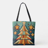 Dubbelzijdige kerstboom Canvas tas (Achterkant)