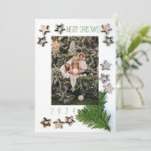  dubbelzijdige kerstfotokaart kaart (Staand voorkant)