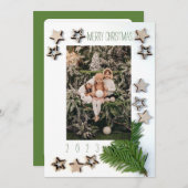 dubbelzijdige kerstfotokaart kaart (Voorkant / Achterkant)