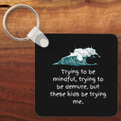 Dubbelzijdige Kinder proberen me Sleutelhanger (Voorkant)