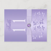 Dubbelzijdige Lavendel Bloemen Tafelnummer (Voorkant)