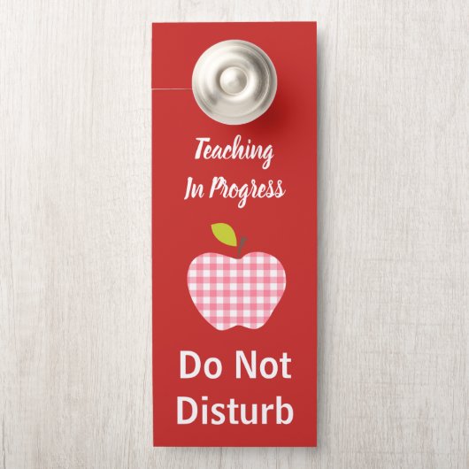 Dubbelzijdige leraar deurhanger (Op knop)