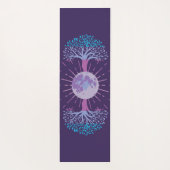 Dubbelzijdige levensboom maan yogamat (Achterkant)