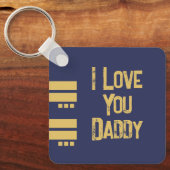 Dubbelzijdige liefde papa voegt naam marvy gold fo sleutelhanger (Voorkant)