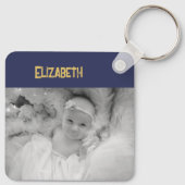 Dubbelzijdige liefde papa voegt naam marvy gold fo sleutelhanger (Achterkant)