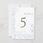 Dubbelzijdige Line Art French Blue Table Nr Kaart (Voorkant)