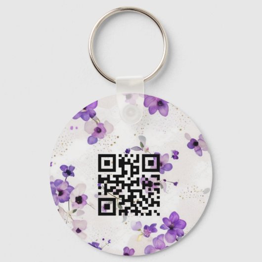 Dubbelzijdige Logo QR Code sleutelhanger (Achterkant)