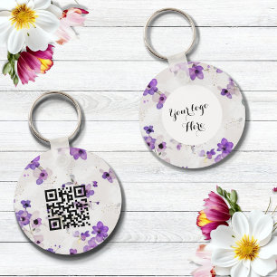 Dubbelzijdige Logo QR Code sleutelhanger