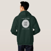 Dubbelzijdige Logo tekst Mannen diepe bos Sjabloon Hoodie (Achterkant volledig)