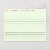 Dubbelzijdige Margs & Huwelijksrecept Kaart (Achterkant)