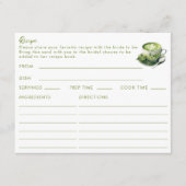 Dubbelzijdige Matcha Green Tea thema Recept Kaart (Voorkant)