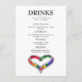 Dubbelzijdige Menu & Drankenkaart (Achterkant)