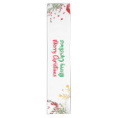 Dubbelzijdige Merry Christmas Table Runner Korte Tafelloper (Voorkant)