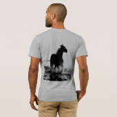 Dubbelzijdige moderne Pop die paardenMannen uitvoe T-shirt (Achterkant volledig)