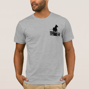 Dubbelzijdige moderne Pop die paardenMannen uitvoe T-shirt
