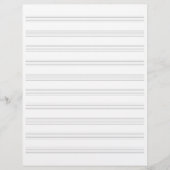 Dubbelzijdige muziek Manuscript personeel blanco p Briefhoofd (Voorkant)