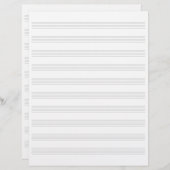 Dubbelzijdige muziek Manuscript personeel blanco p Briefhoofd (Voorkant / Achterkant)