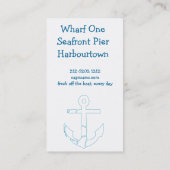 Dubbelzijdige oceaan en verankerd visitekaartje (Achterkant)