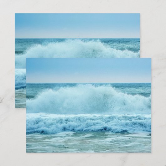 Dubbelzijdige Ocean Wave Crashing Kaart (Voorkant / Achterkant)