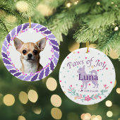 Dubbelzijdige op maat gemaakte lavendelkleurige Ch Keramisch Ornament