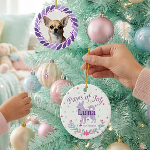 Dubbelzijdige op maat gemaakte lavendelkleurige Ch Keramisch Ornament