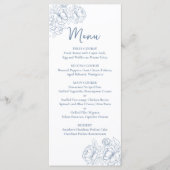 Dubbelzijdige Periwinkle Boho Floral Wedding Drink Menu (Voorkant)