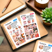 Dubbelzijdige persoonlijke insta tiktok visitekaartje