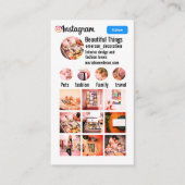 Dubbelzijdige persoonlijke insta tiktok visitekaartje (Voorkant)