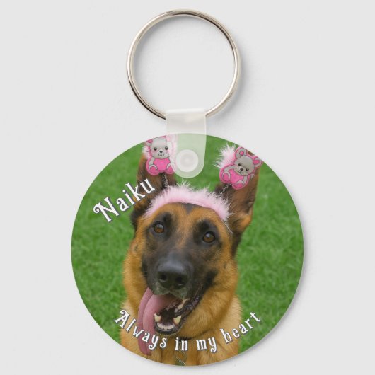Dubbelzijdige Pet Photo Memorial Sleutelhanger (Voorkant)