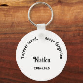 Dubbelzijdige Pet Photo Memorial Sleutelhanger (Achterkant)