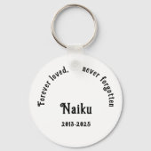 Dubbelzijdige Pet Photo Memorial Sleutelhanger (Achterkant)