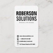 Dubbelzijdige pictogrammen voor zwarte en witte ty visitekaartje (Voorkant)