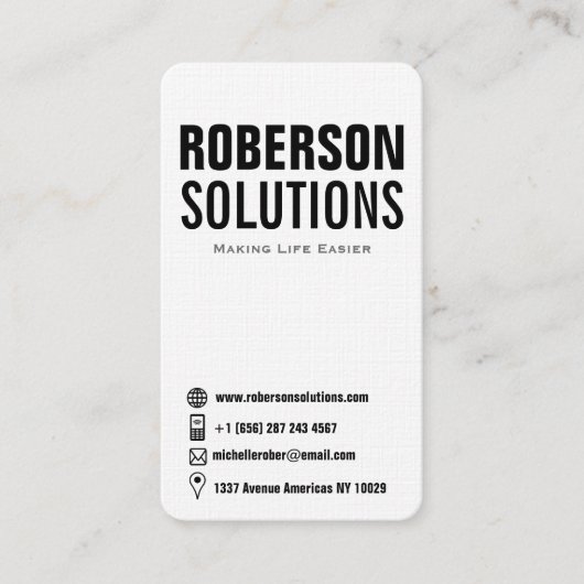 Dubbelzijdige pictogrammen voor zwarte en witte ty visitekaartje (Voorkant)