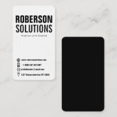 Dubbelzijdige pictogrammen voor zwarte en witte ty visitekaartje (Voorkant / Achterkant)