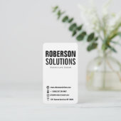 Dubbelzijdige pictogrammen voor zwarte en witte ty visitekaartje (Staand voorkant)