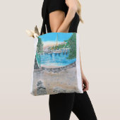 Dubbelzijdige Print Secret Beach Canvas tas (Dichtbij)