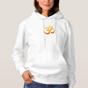 Dubbelzijdige Print Yoga op Mantra Symbool Gold Su Hoodie